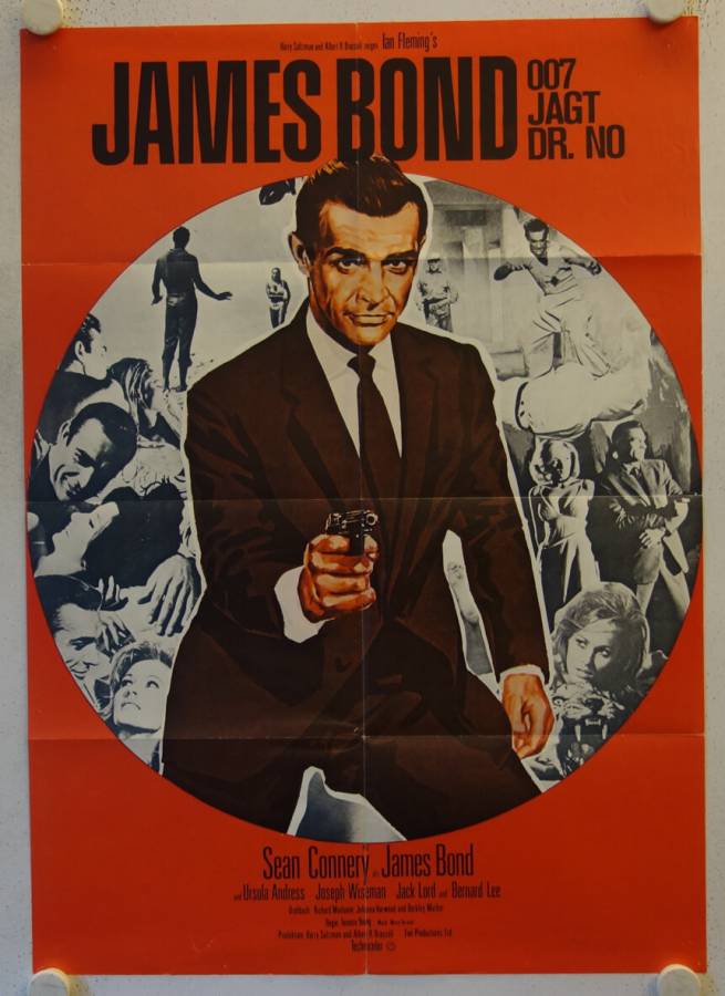 James Bond 007 jagt Dr. No originales deutsches Filmplakat (R70s)